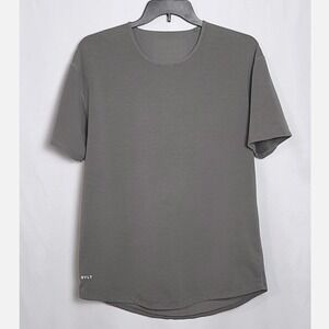 BYLT PREMIUM BASICS EVERYDAY DROP-CUT SHORT‎ SLEEVE STRIPED SHIRT MENS XL OLIVE